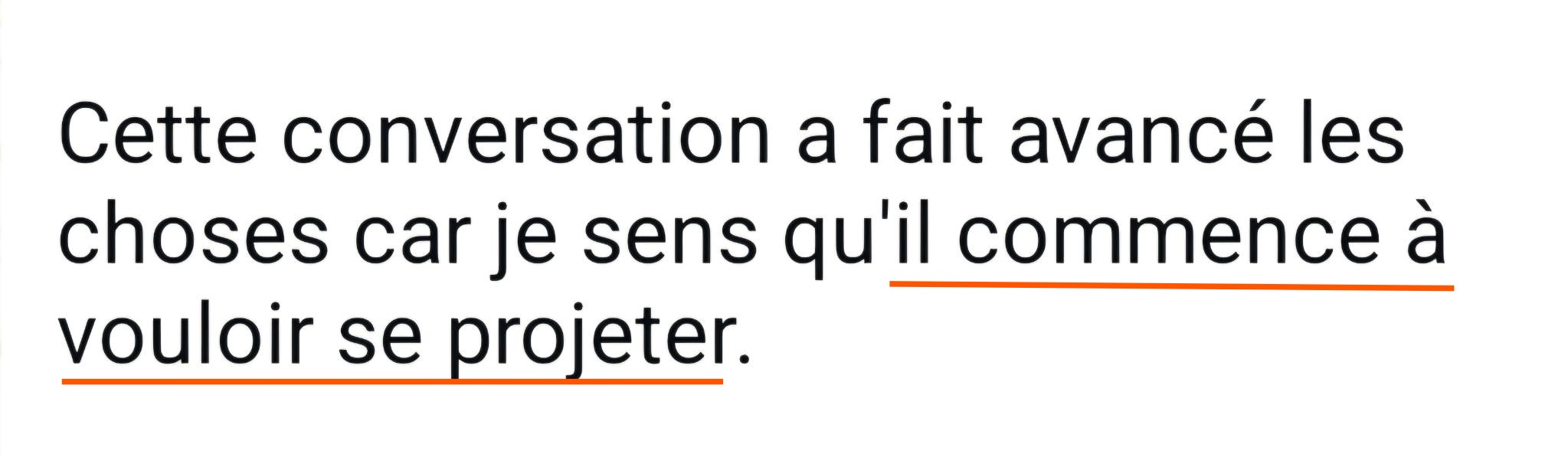 Témoignage cliente